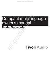 Tivoli Audio Subwoofer Manual Del Propietário