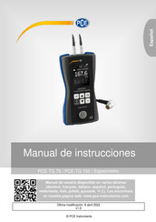 PCE Instruments PCE-TG 75 Manual De Instrucciones