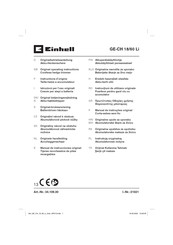 EINHELL GE-CH 18/60 Li Manual De Instrucciones