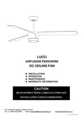 Beacon Lighting LUCCI AIRFUSION PEREGRINE Manual De Instrucciones