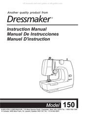 Dressmaker 150 Manual De Instrucciones