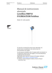 Endress+Hauser Levelflex FMP50 PROFIBUS PA Manual De Instrucciones Abreviado