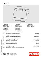 Franke DRYERS F5DR2005 Instrucciones De Montaje Y Servicio