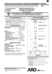 Ingersoll Rand ARO AF0423T Serie Manual De Utilización