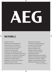 AEG BKS18BL2 Traducción Del Manual Original