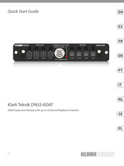 Klark Teknik DN32-ADAT Guia De Inicio Rapido