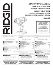 RIDGID R860435 Manual Del Operador