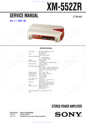 Sony XM-552ZR Instrucciones De Servicio