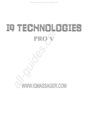 IQ Technologies PRO V Manual De Instrucciones