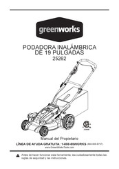 GreenWorks 25262 Manual Del Propietário