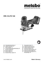 Metabo STA 18 LTX 140 Manual Original