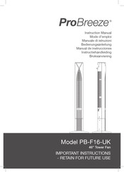 ProBreeze PB-F16-UK Manual De Instrucciones