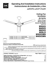 KDK M56XG Instrucciones De Instalacion Y Uso