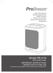 ProBreeze PB-H18 Manual De Instrucciones