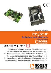 Roger Technology B71/BCHP Serie Instrucciones Y Advertencias Para El Instalador