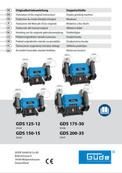 Gude GDS 175-30 Traducción Del Manual Original
