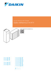 Daikin Altherma 3 H HT W ETBX16E9W Serie Guía De Referencia Del Instalador