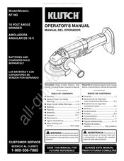 Klutch NT18G Manual Del Operador