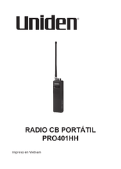 Uniden PRO401HH Manual Del Usuario