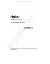 Haier LE29C810C Manual De Instrucciones