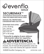 Evenflo Gold SECUREMAX Manual Del Propietário