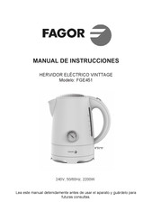 Fagor FGE451 Manual De Instrucciones