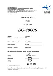 Nimbus DG-1000S 2020 Manual De Vuelo