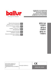 baltur BTG 3,6 Manual De Instrucciones