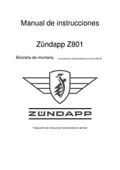 Zundapp Z801 2021 Manual De Instrucciones