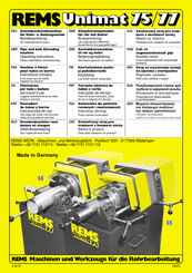 REMS Unimat 77 Instrucciones De Uso