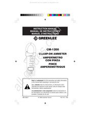 Greenlee CM-1200 Manual De Instrucciones