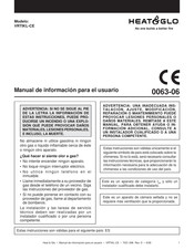 Heat & Glo VRTIKL-CE Manual De Información Para El Usuario