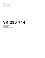 Gaggenau VK 230 714 Manual De Instrucciones