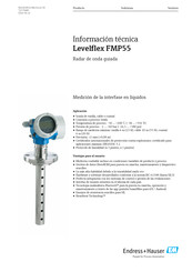 Endress+Hauser Levelflex FMP55 PROFIBUS PA Información Técnica