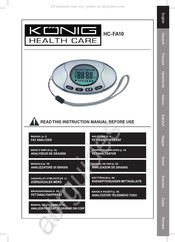 König Health Care HC-FA10 Manual De Uso