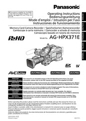 Panasonic AG-HPX371E Instrucciones De Funcionamiento