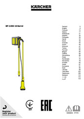 Kärcher BP 2.000-18 Barrel Manual De Instrucciones