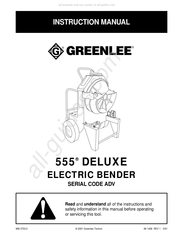 Greenlee 555 DELUXE Manual De Instrucciones