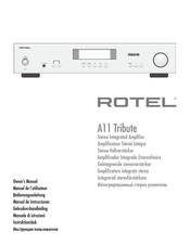 Rotel A11 Tribute Manual De Instrucciones