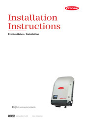 Fronius Galvo 1.5-1 Instrucciones De Instalación