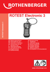 Rothenberger ROTEST Electronic 3 Instrucciones De Uso