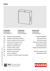 Franke EXOS Serie Instrucciones De Montaje Y Servicio