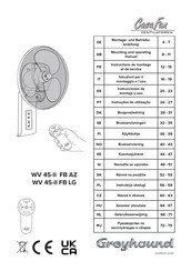 CasaFan Greyhound WV 45-II FB AZ Instrucciones De Montaje Y Uso