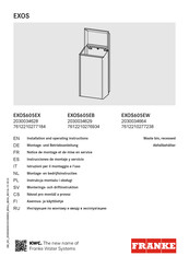 Franke EXOS605EW Instrucciones De Montaje Y Servicio