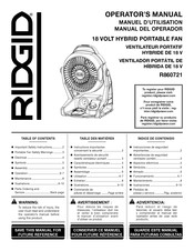 RIDGID R860721 Manual Del Operador