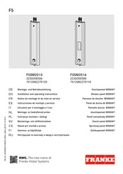 Franke MIRANIT F5SM2016 Instrucciones De Montaje Y Servicio