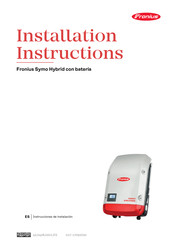 Fronius Symo Hybrid Instrucciones De Instalación