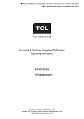 TCL RP503SXE0 Manual De Instrucciones