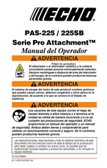 Echo Pro Attachment PAS-225SB Manual Del Operador