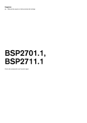 Gaggenau BSP2711.1 Manual De Usuario E Instrucciones De Montaje